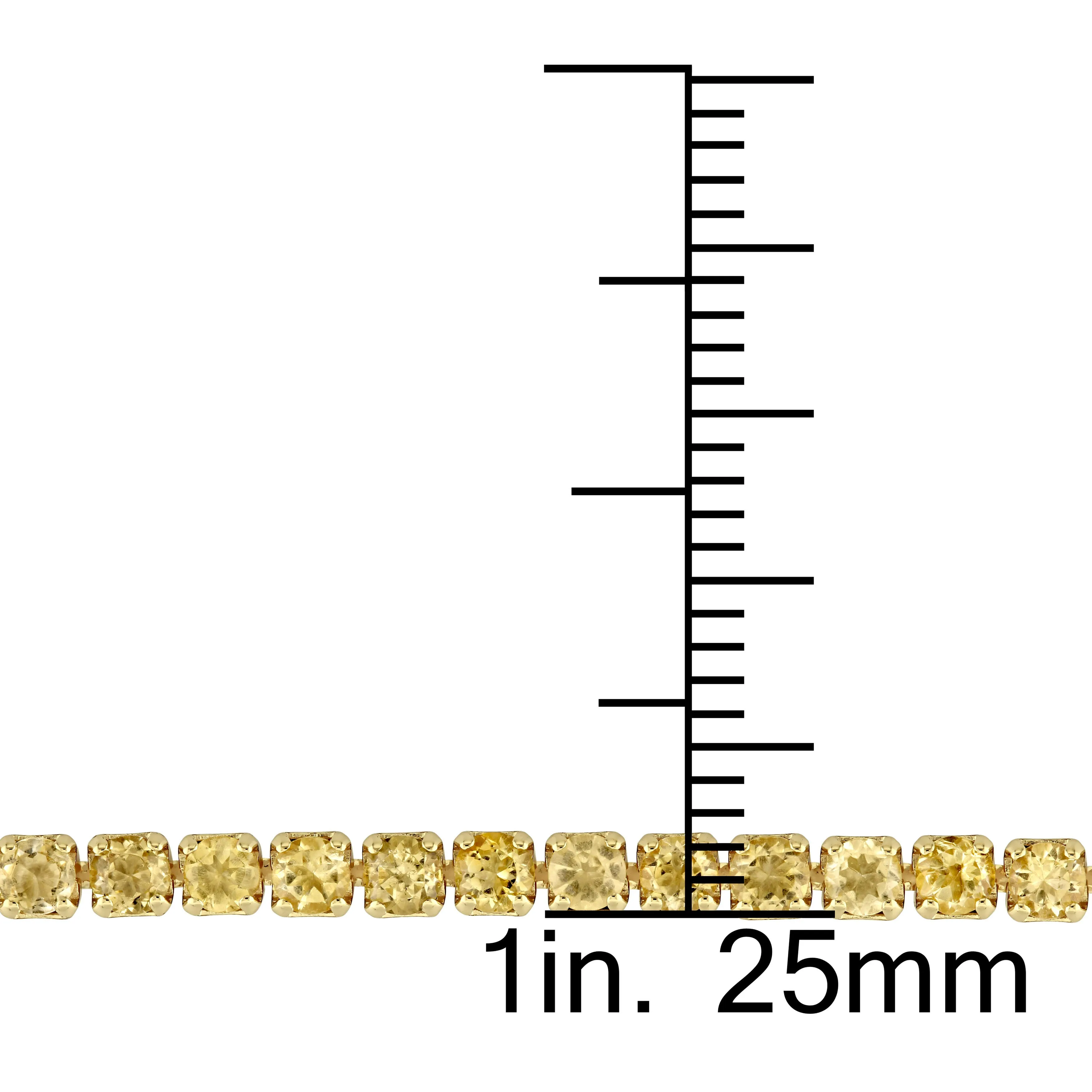 2 4/5 CT TGW Citrine Tassel Bolo Bracelet in Yellow Plated Sterling Silver