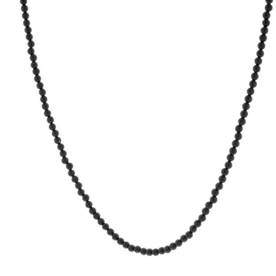 3mm Onyx Bead Necklace