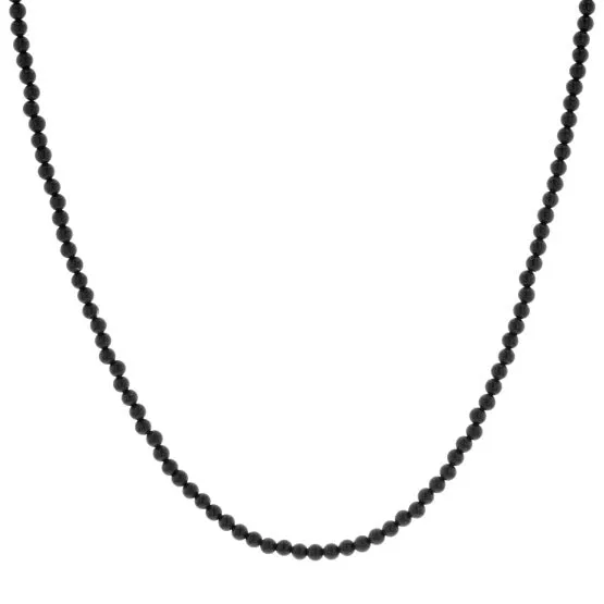 3mm Onyx Bead Necklace