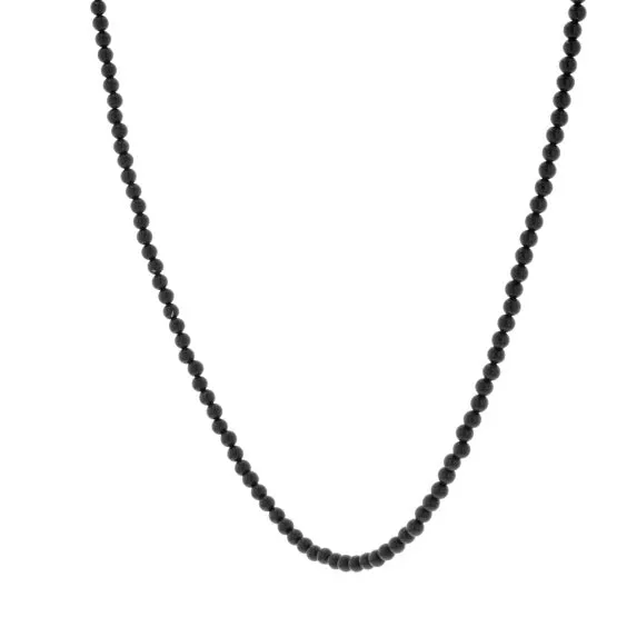 3mm Onyx Bead Necklace