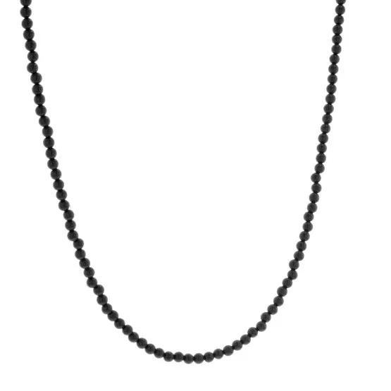 3mm Onyx Bead Necklace