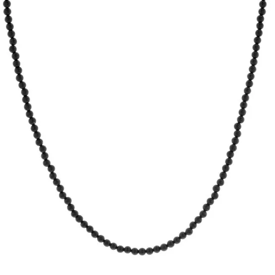3mm Onyx Bead Necklace