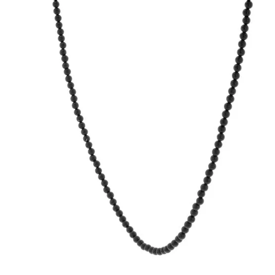 3mm Onyx Bead Necklace