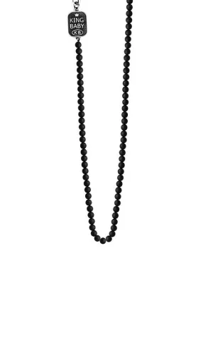 3mm Onyx Bead Necklace