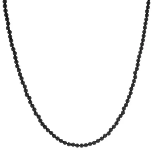 3mm Onyx Bead Necklace