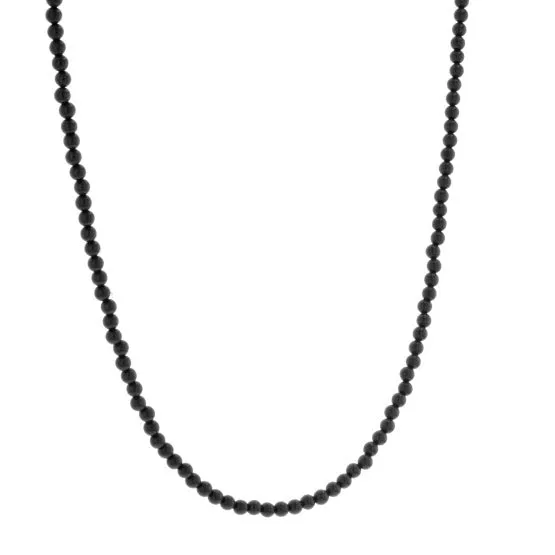 3mm Onyx Bead Necklace