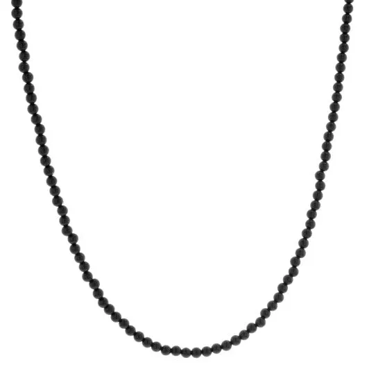 3mm Onyx Bead Necklace
