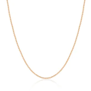 9ct Rose Gold 1.2mm Round Diamond Cut Magic Wheat Link Adjustable Chain