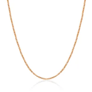 9ct Rose Gold Adjustable Diamond Cut Wheat Chain