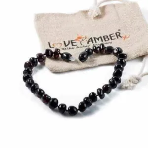 Adult Blackforest Polished Dark Cherry Baltic Amber Bracelet