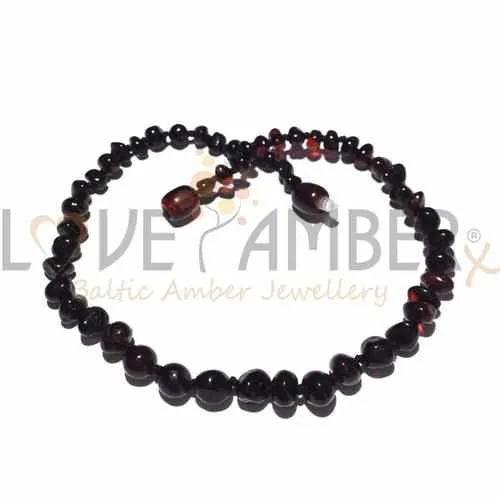 Adult Blackforest Polished Dark Cherry Baltic Amber Bracelet