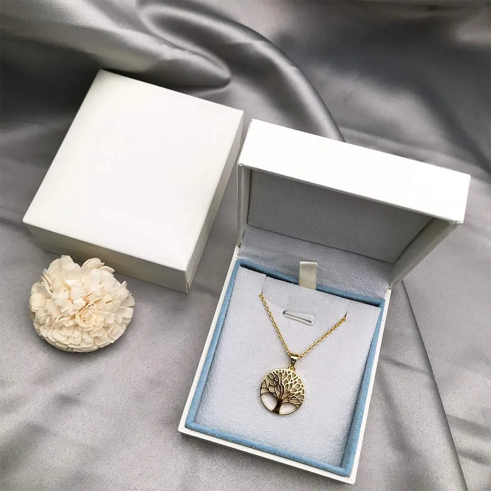 Agvana Tree of Life Necklace Earrings for Women Gold Plated Sterling Silver Family Tree Pendant Anniversary Birthday Jewelry Christmas Gifts for Girls Mom Grandma Wife Daughter Her with Jewelry Box