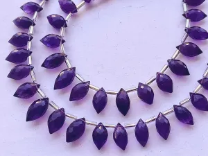 Amethyst Faceted Olive shape Drops