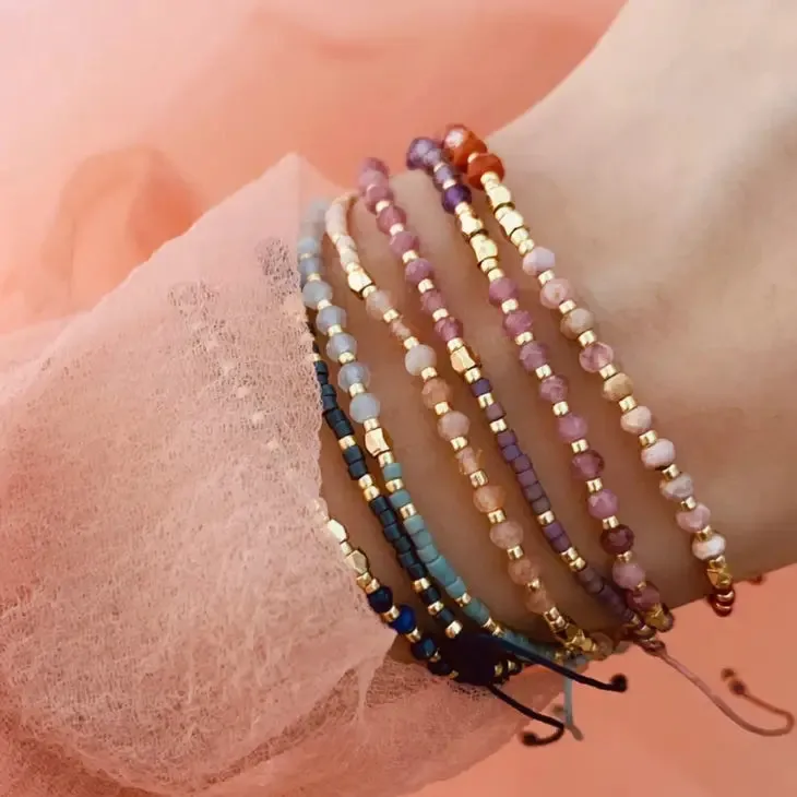 Amethyst Healing Gemstone Stacking Bracelet