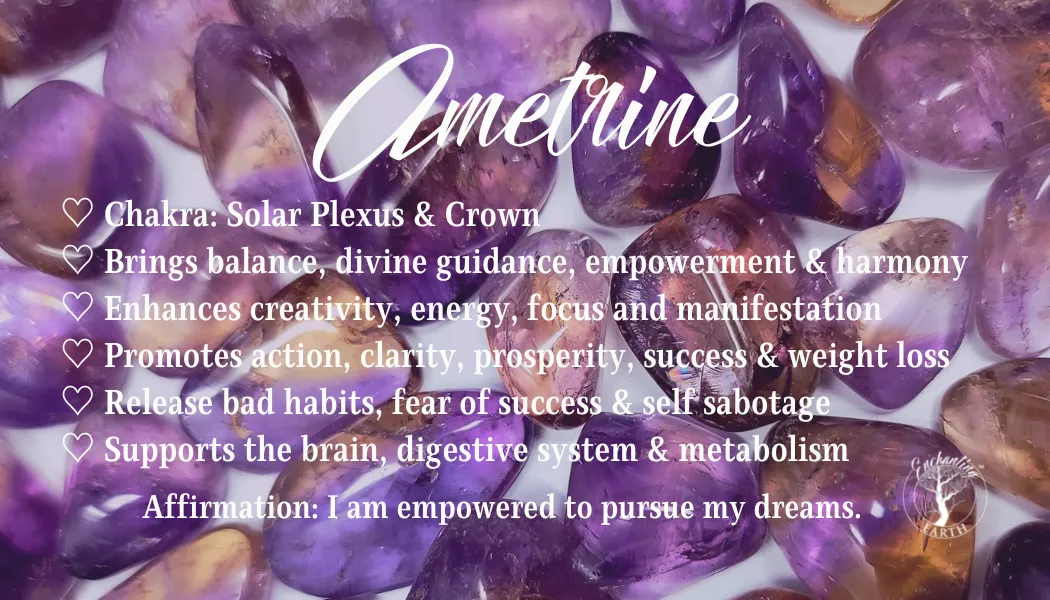 Ametrine Finger Bracelet Ring for Empowerment and Harmony