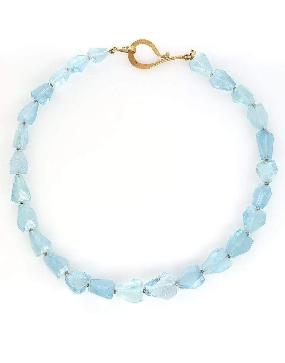 Aquamarine Bead Necklace