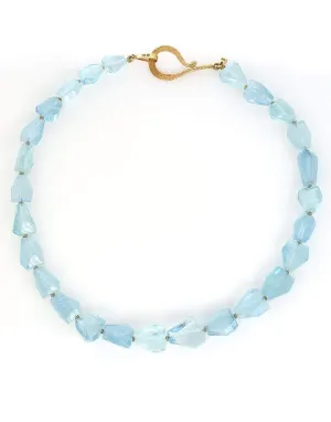 Aquamarine Bead Necklace