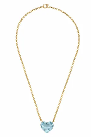 Aquamarine Heart Necklace