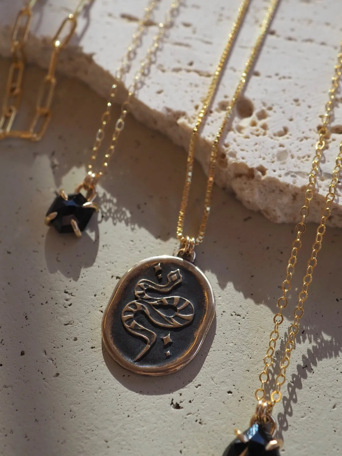 Aquarius Hexagon Necklace - Gold Filled
