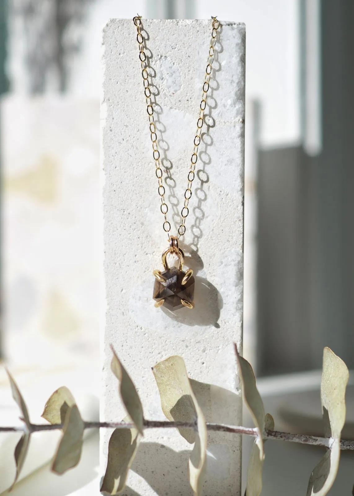 Aquarius Hexagon Necklace - Gold Filled