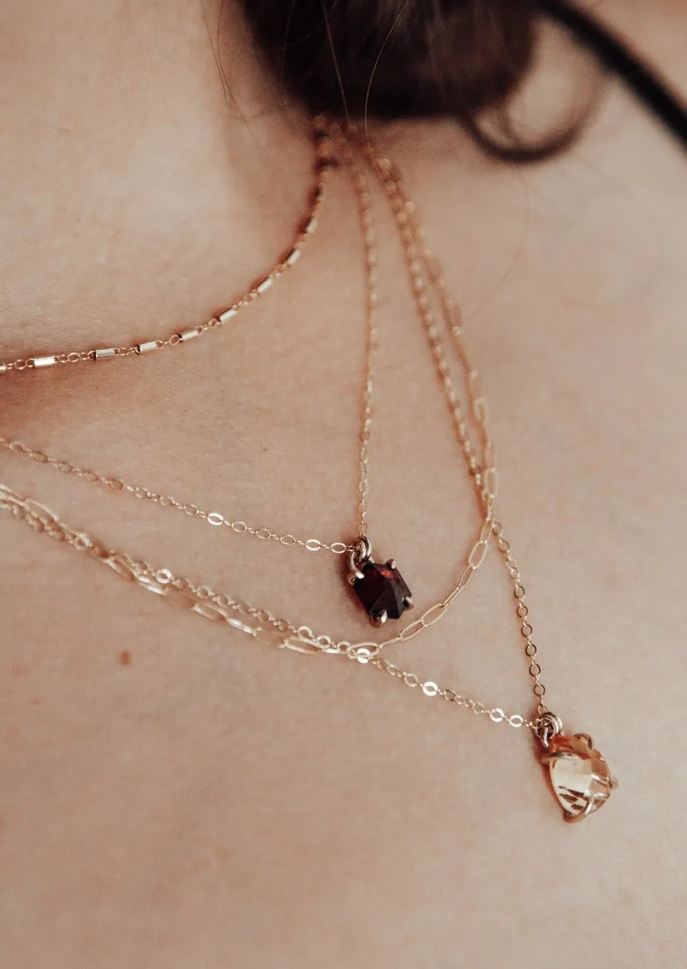 Aquarius Hexagon Necklace - Gold Filled
