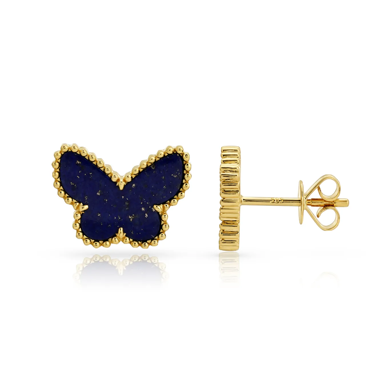 Butterfly Gemstone Stud Earrings