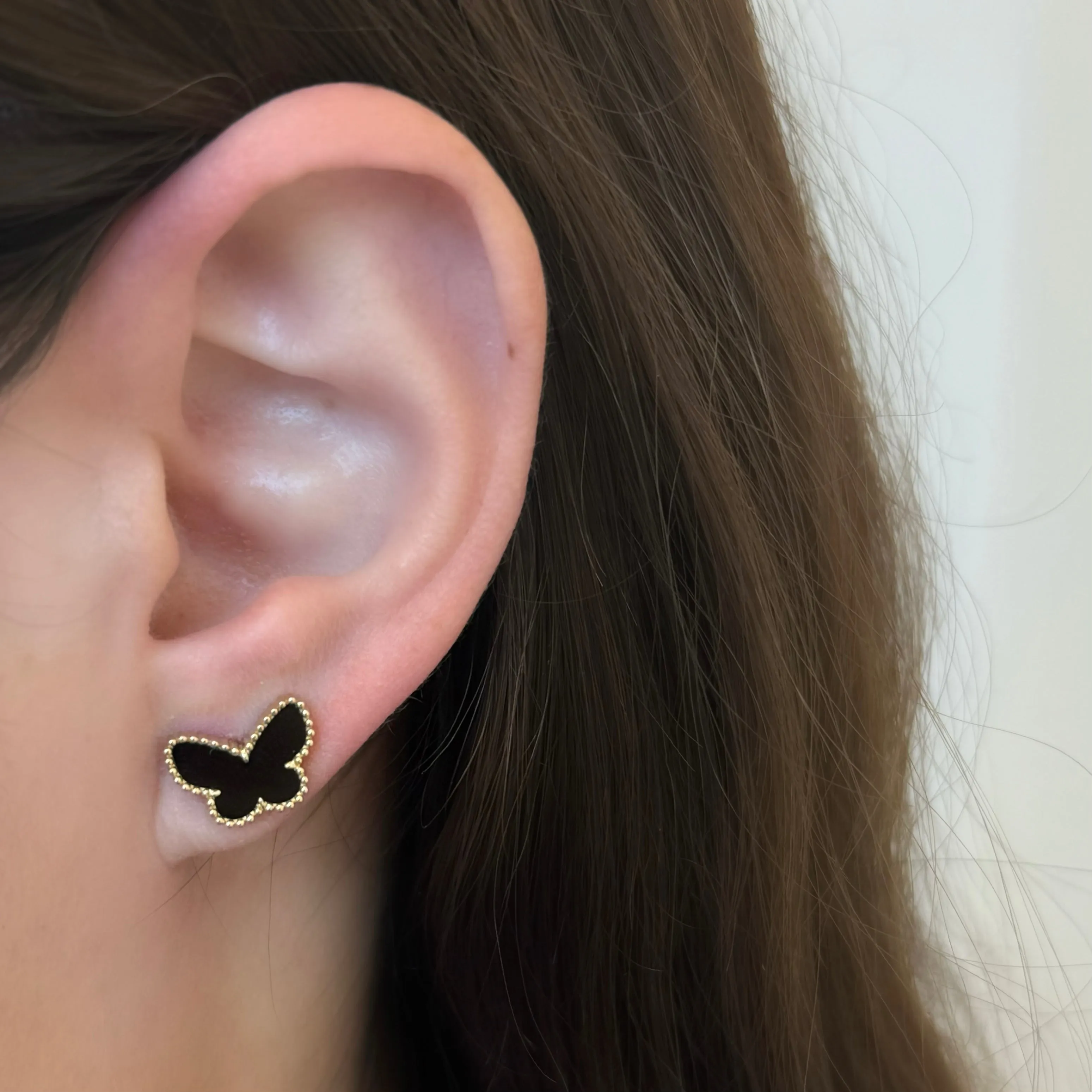 Butterfly Gemstone Stud Earrings