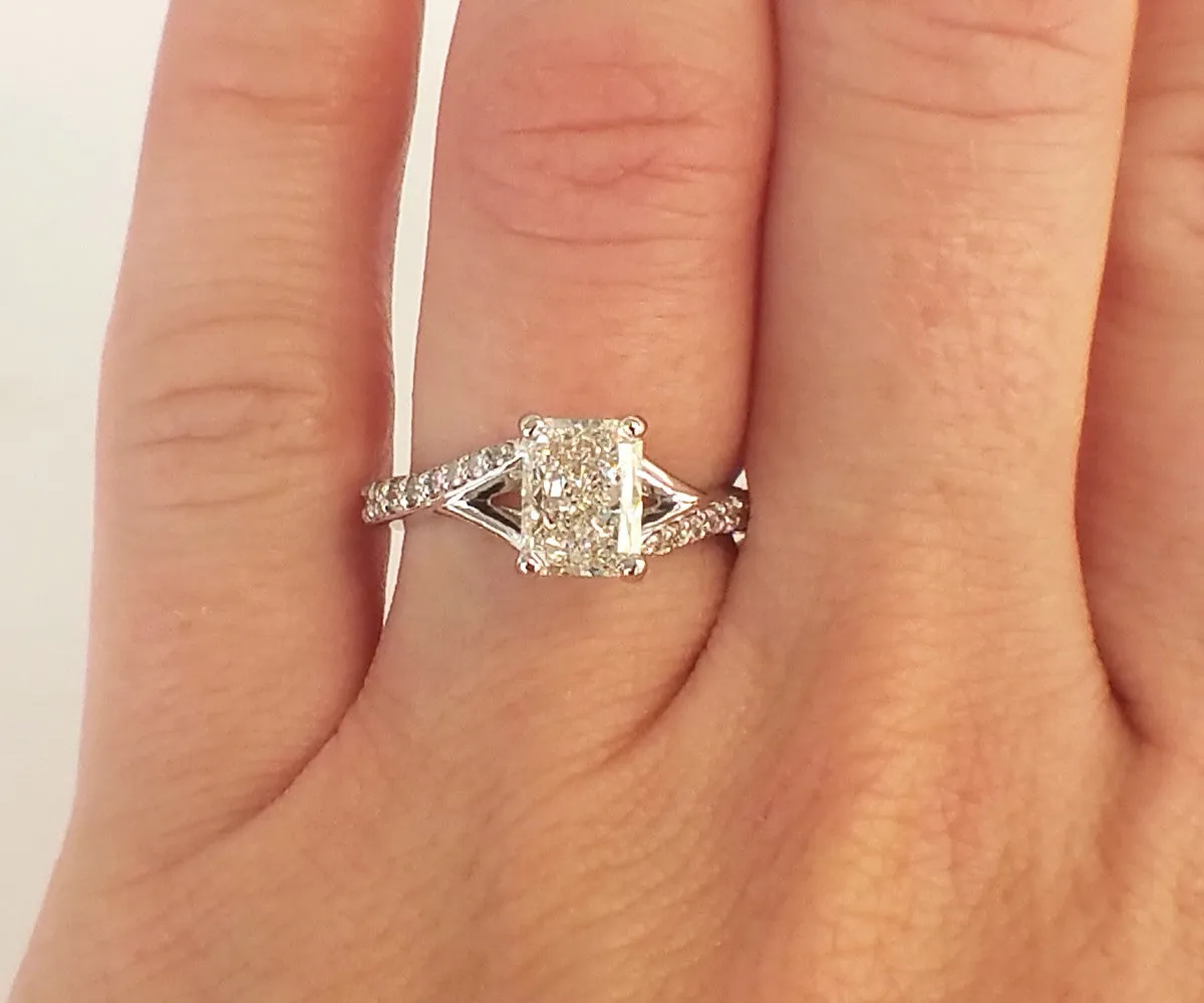 Custom Radiant Diamond Engagement Ring