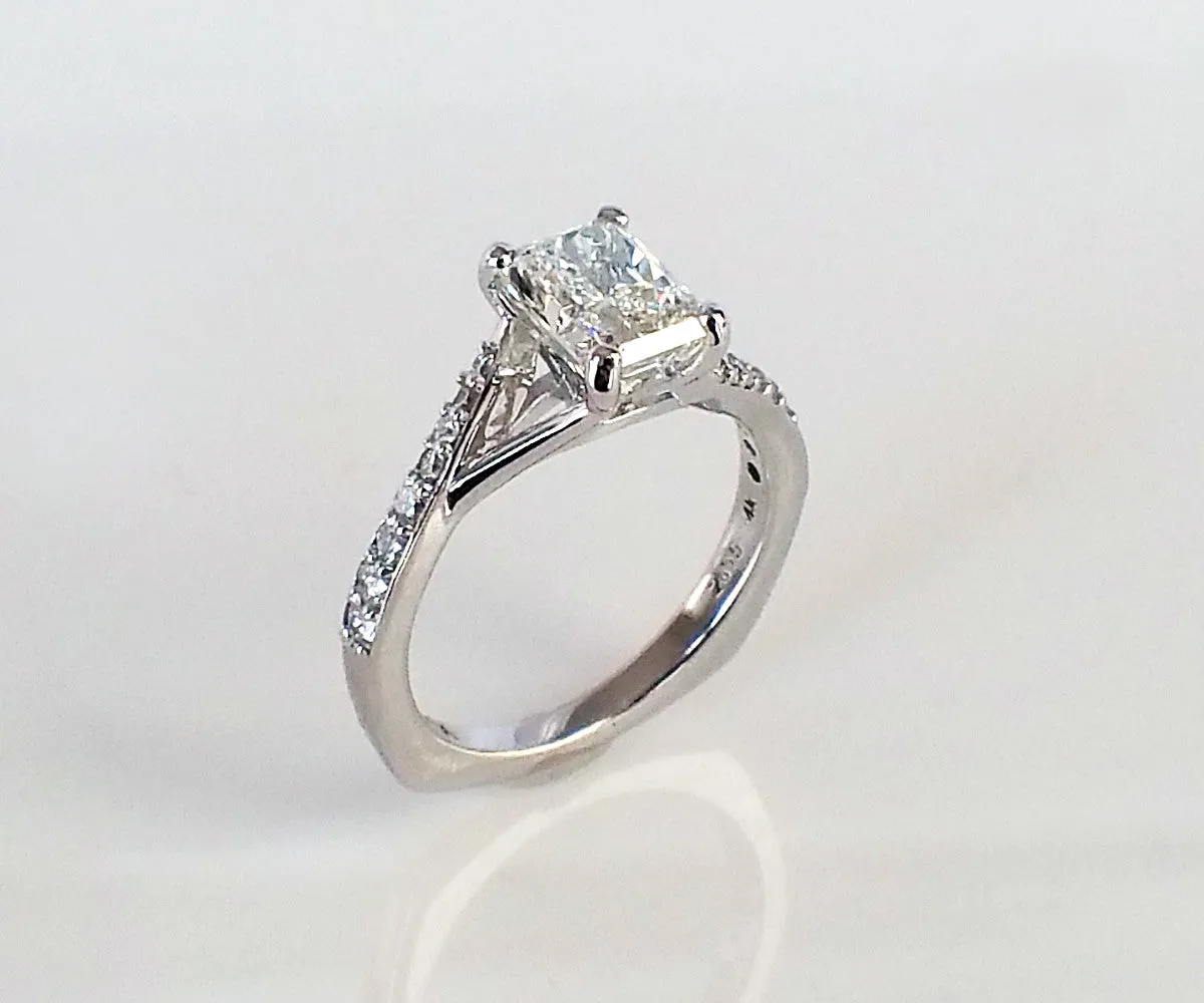 Custom Radiant Diamond Engagement Ring