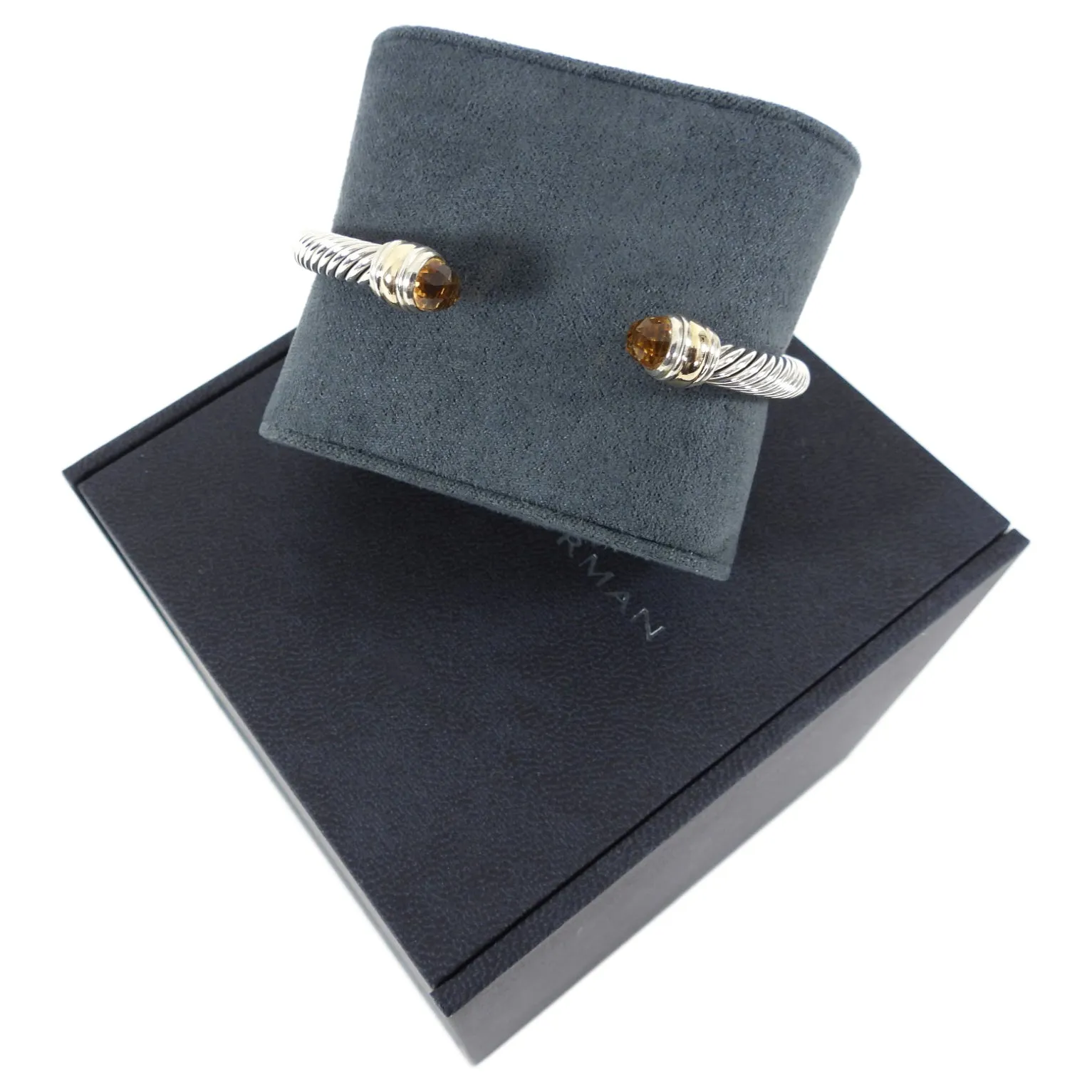 David Yurman Classic Cable 5mm Citrine Cuff Bracelet