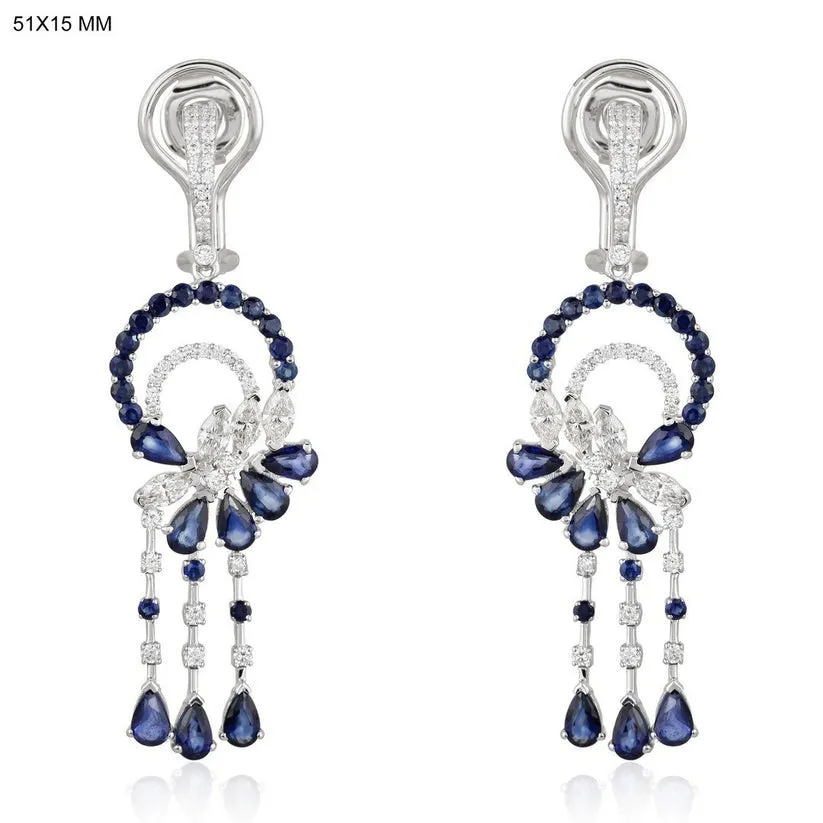 Diamond Flare Radiant Drops Earrings