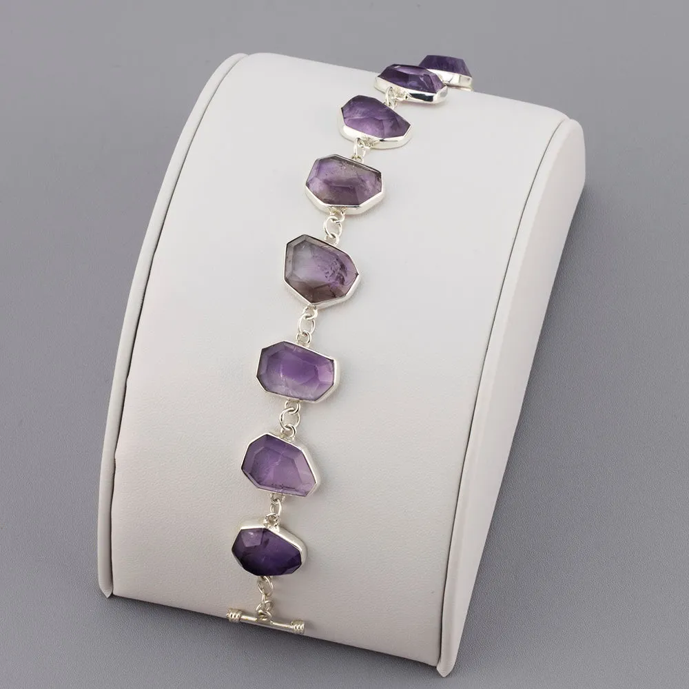 Faceted Amethyst Bracelet