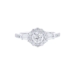 Kinsley Round Halo Ready for Love Diamond Engagement Ring