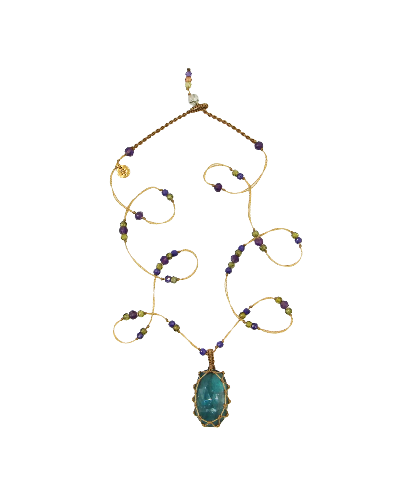 Long Tibetan Necklace - kyanite