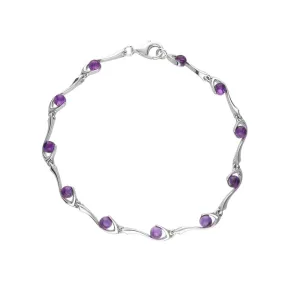 MILENA Bracelet Silver and Amethyst Delicate