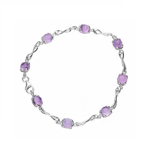 MILENA Bracelet Silver and Amethyst Elegant