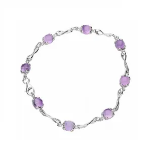 MILENA Bracelet Silver and Amethyst Elegant