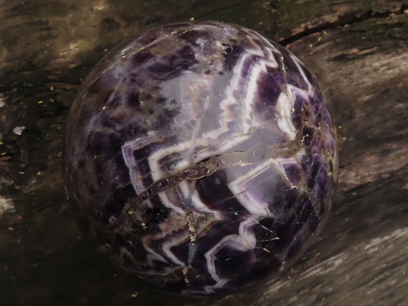 Polished Giant Flower Amethyst Sphere With Custom Metal Stand x 1 From Zambia