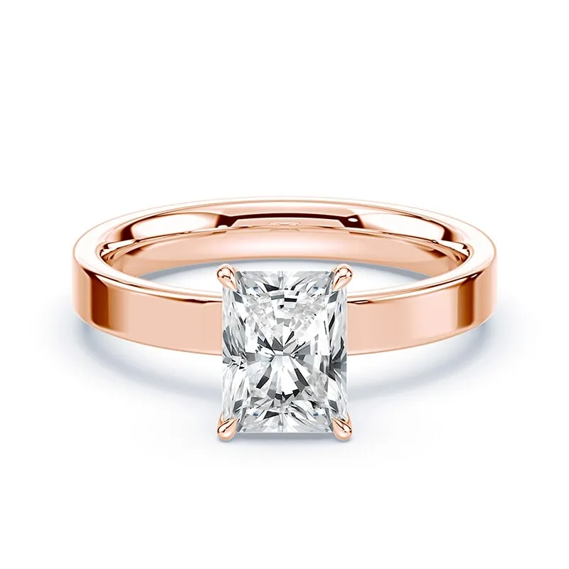 Radiant Cut Hidden Halo Wide Band