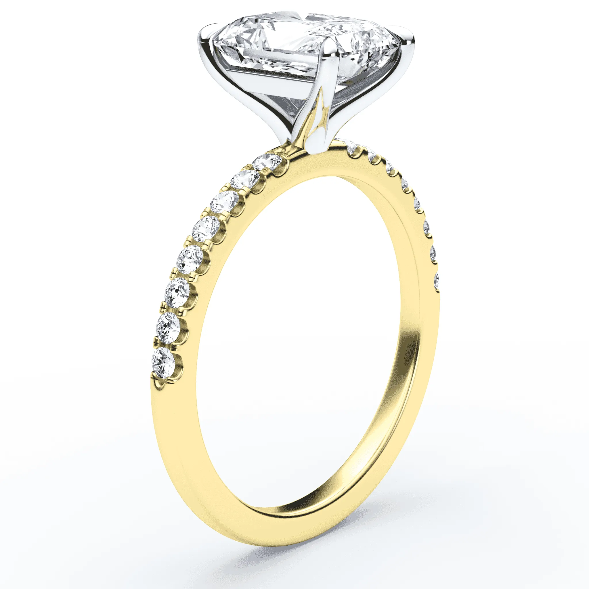 Radiant Cut Pave Ring