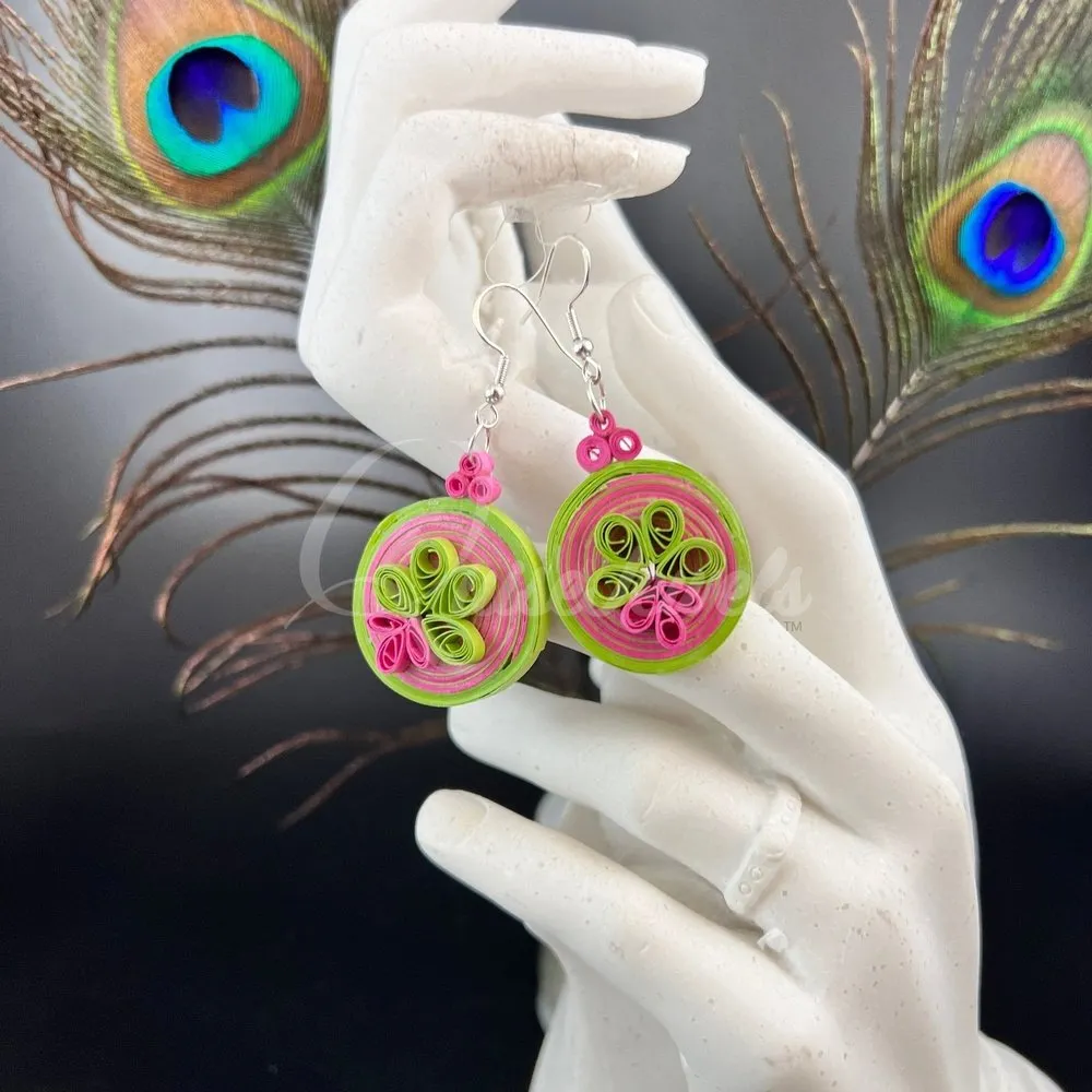 Solid Circle Quilling Earrings