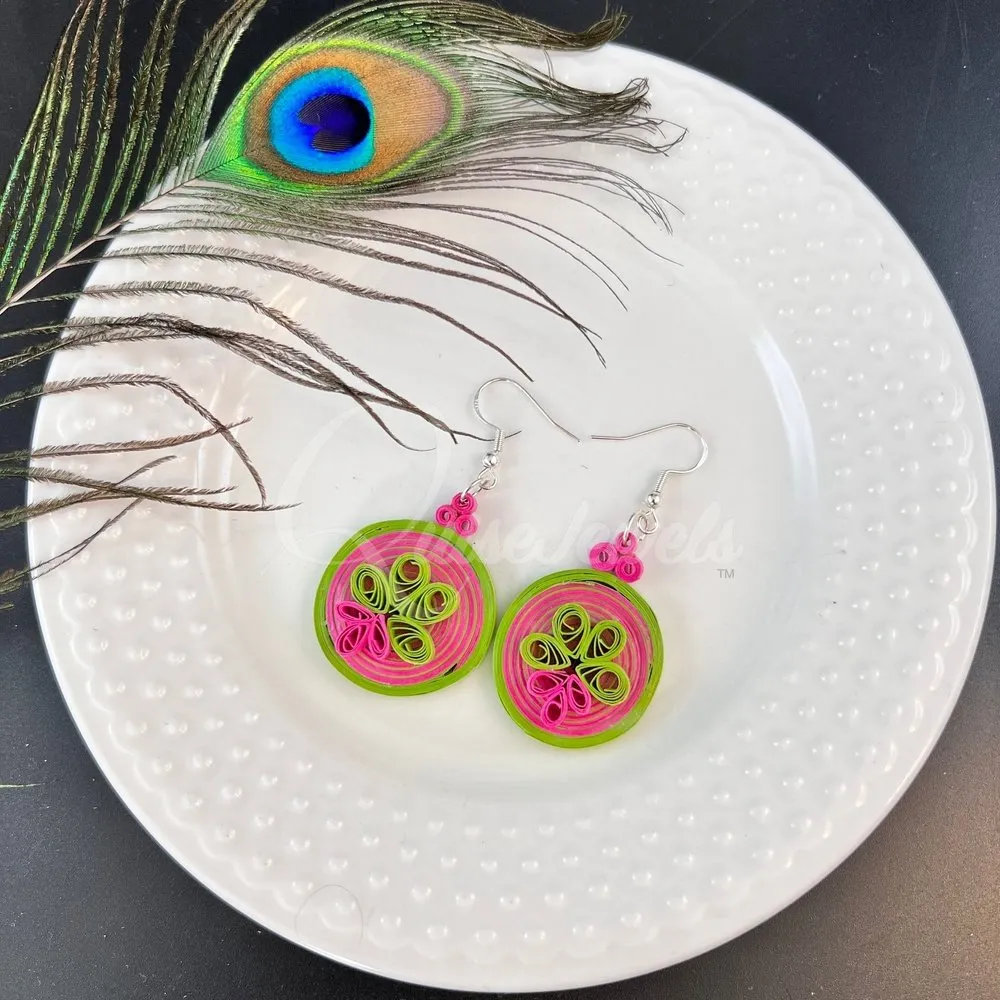 Solid Circle Quilling Earrings