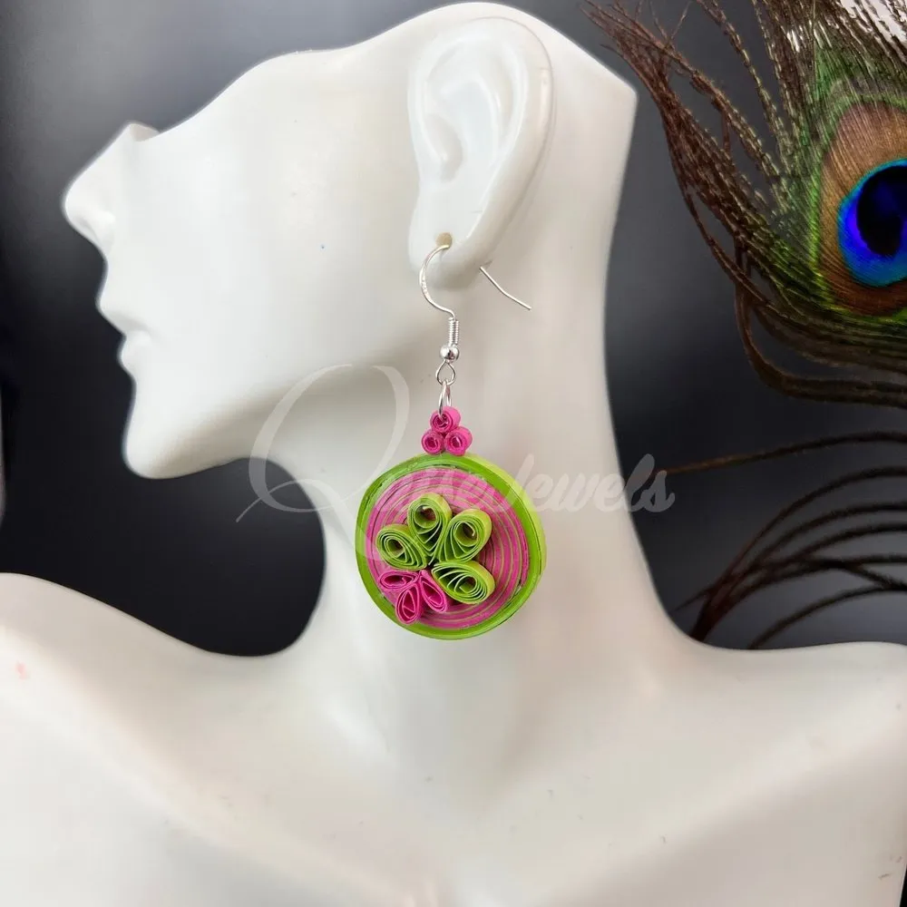 Solid Circle Quilling Earrings