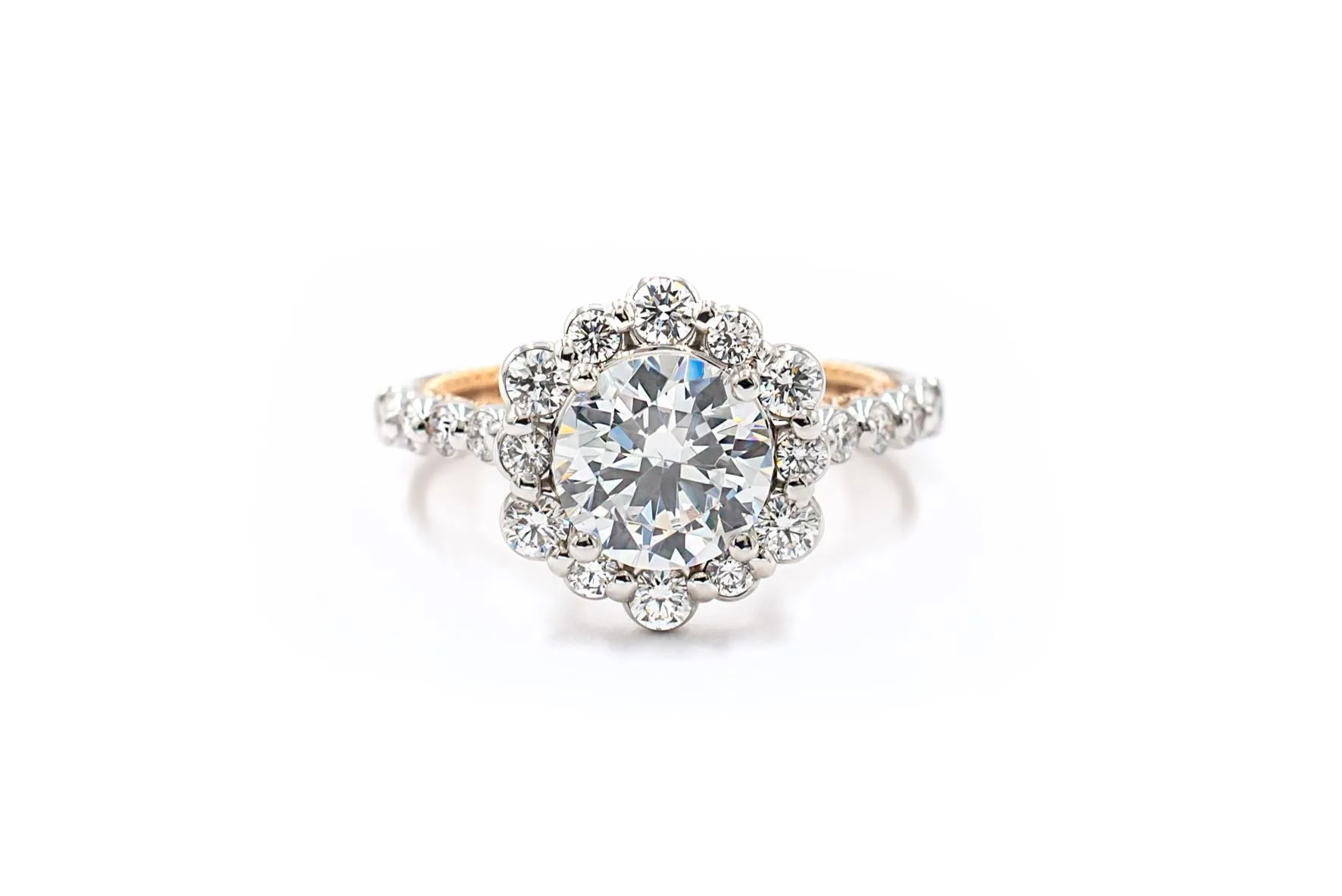 Verragio Two-Tone ctw Diamond Riviera Engagement Ring 18k